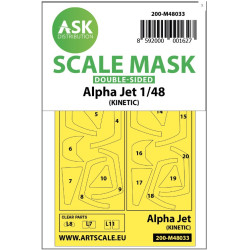 Ask M48033 1/48 Double-sided Painting Mask Alpha Jet For Kinetic