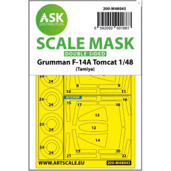 Ask M48043 1/48 Double-sided Painting Mask F-14a Tomcat For Tamiya