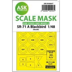 Ask M48047 1/48 Double-sided Painting Mask Sr-71 A Blackbird For Revell