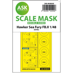 Ask M48049 1/48 Double-sided Painting Mask Hawker Sea Fury Fb.11 For Airfix