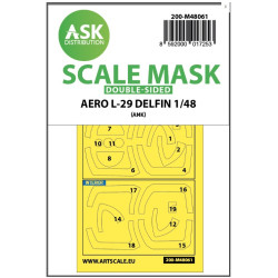 Ask M48061 1/48 Double-sided Painting Mask For Aero L-29 Delfin For Amk
