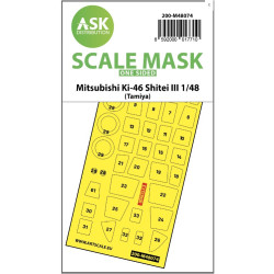 Ask M48074 1/48 One-sided Painting Mask For Mitsubishi Ki-46 Shitei Iii For Tamiya