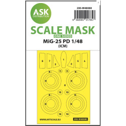 Ask M48080 1/48 One-sided Painting Mask For Mig-25 Pd For Icm