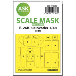 Ask M48082 1/48 One-sided Painting Mask For B-26b-50 Invader For Icm