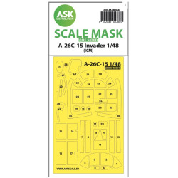 Ask M48084 1/48 Double-sided Painting Mask A-26c-15 Invader For Icm