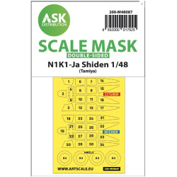 Ask M48087 1/48 Double-sided Painting Mask N1k1-ja Shiden For Tamiya