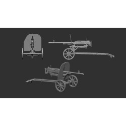 thumbnail interactive-video image 1 of Mini World 7228 1:72 Scale Browning M2 .50 Cal MG On Mount – Unpainted Brass Kit For Tank Models 1 of 2