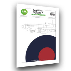 Ask A24001 1/24 Supermarine Spitfire Mk.ix - Stencils For 2 Models - Wet Decal