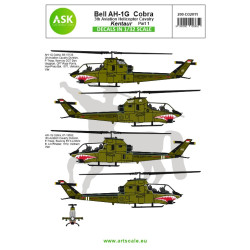 Ask D32011 1/24 Bell Ah-1g Cobra Kentaur 3th Aviation Helicopter Cavalry Part 1