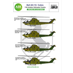 Ask D32012 1/32 Bell Ah-1g Cobra 11th Aviation Helicopter Cavalry