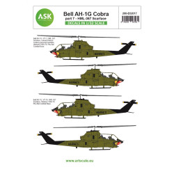 Ask D32017 1/32 Bell Ah-1g Cobra Part 7 - Hml367 Scarface Helicopter Decal