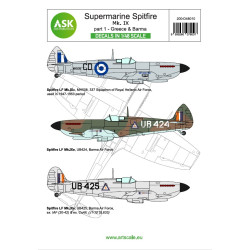 Ask D48010 1/48 Spitfire Mk.ixc And Mk.ixe Part 1 Greece, Burma Limited Ed Decal