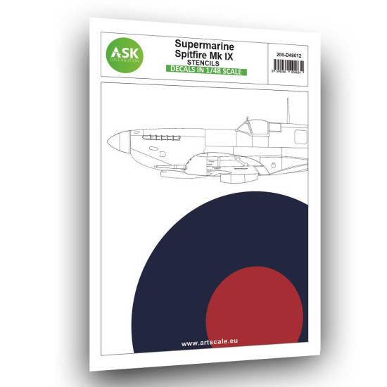 Ask D48012 1/48 Supermarine Spitfire Mk.ix - Stencils Decal