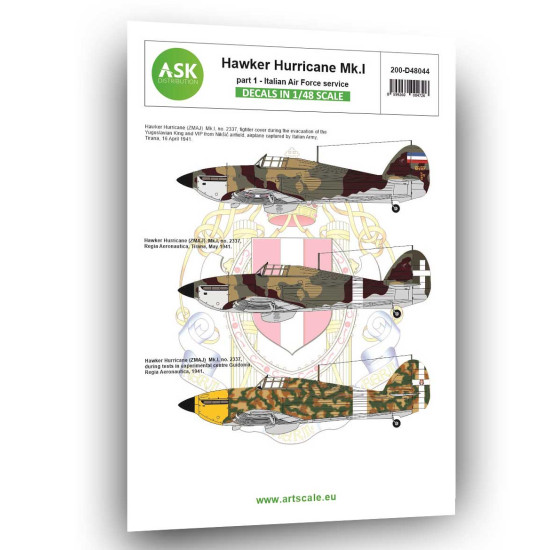 Ask D48044 1/48 Hawker Hurricane Mk.i Part 1 - Italian / Jugoslavian Af Decal