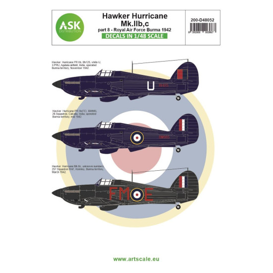 Ask D48052 1/48 Hawker Hurricane Mk.iib, C Part 8 - Royal Air Force Burma 1942