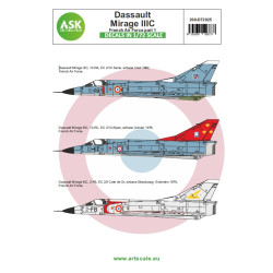 Ask D72025 1/72 Dassault Mirage Iiic French Air Force Part 1 Decal