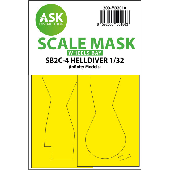 Ask M32010 1/32 Sb2c-4 Helldiver Wheel Bays Express Mask For Infinity Kit