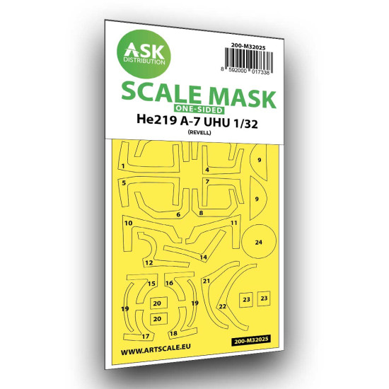 Ask M32025 1/32 Heinkel He 2019a-7 Uhu One-sided Express Masks For Revell