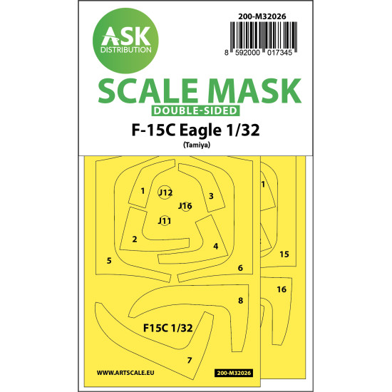 Ask M32026 1/32 F-15c Eagle Double-sided Express Painting Masks For Tamiya