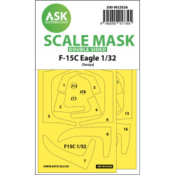 Ask M32026 1/32 F-15c Eagle Double-sided Express Painting Masks For Tamiya
