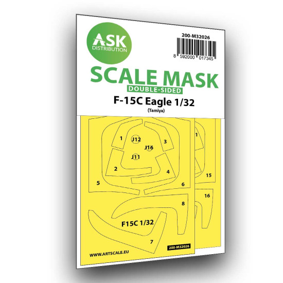 Ask M32026 1/32 F-15c Eagle Double-sided Express Painting Masks For Tamiya