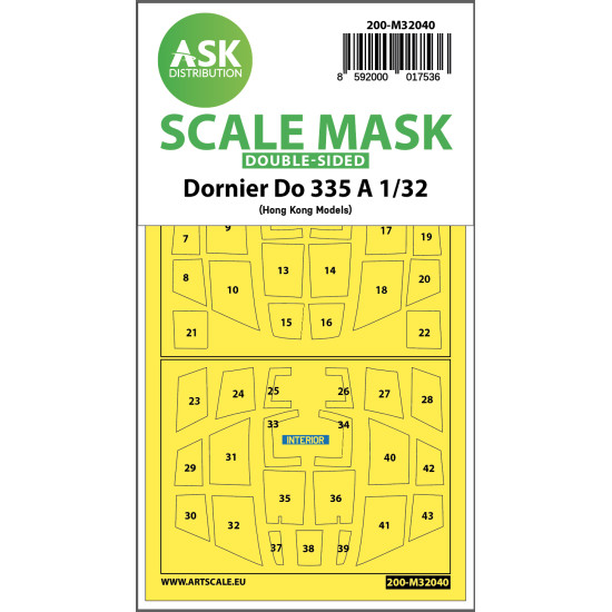 Ask M32040 1/32 Dornier Do 335a Double-sided Mask For Hk Models