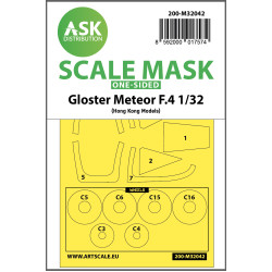 Ask M32042 1/32 Gloster Meteor F.4 One-sided Painting Mask For Hk Models