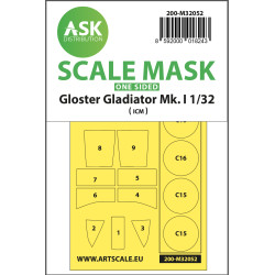 Ask M32052 1/32 Gloster Gladiator Mk.i One-sided Painting Mask For Revell / Icm