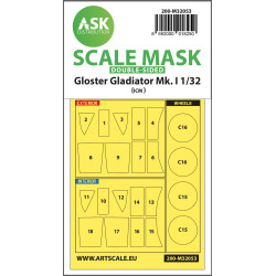 Ask M32053 1/32 Gloster Gladiator Mk.i Double-sided Painting Mask For Revell Icm