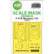 Ask M32070 1/32 P-51d Mustang Double-sided Fit Painting Mask For Tamiya