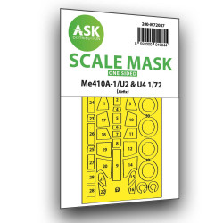 Ask M72087 1/72 Messerschmitt Me 410a-1/U2 And U4 One-sided Express Fit Mask Airfix