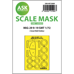 Ask M72089 1/72 Mig-29 9-19 Smt One-sided Express Fit Painting Mask For Gwh