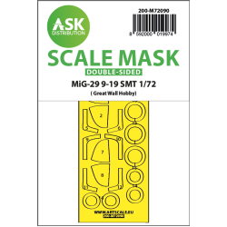 Ask M72090 1/72 Mig-29 9-19 Smt Double-sided Express Fit Painting Mask For Gwh