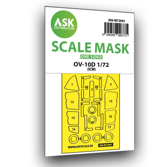 Ask M72091 1/72 Ov-10d Bronco One-sided Express Fit Painting Mask For Icm