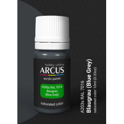 Arcus 203 Enamel paint. Wehrmacht. RAL 7016 Blaugrau (Blue Grey) 10ml