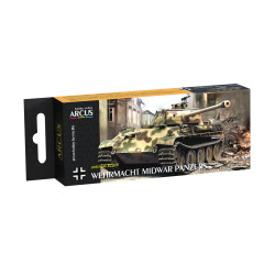 Arcus 2098 Enamel paints set Wehrmacht Midwar Panzers 6 colors in set 10ml