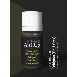 Arcus 211 Enamel paint. Wehrmacht. RAL 6006 Feldgrau (Field Grey) 10ml