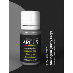 Arcus 254 Enamel paint PSU Ukraine RAL 7037 (Dusty Grey) Saturated color 10ml