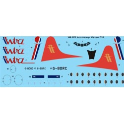 26decals 144-1019 1/144 Intra Airways Jersey Vickers Viscount 700 Laser Decal