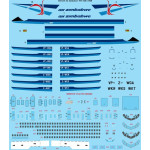 26decals 144-1215 1/144 Air Zimbabwe Delivery Boeing 707-320b/C Laser Decal