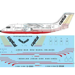 26decals 144-1329 1/144 Capital Airlines Uk Bae 146-200 Laser Decal