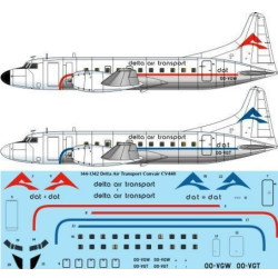 26decals 144-1342 1/144 Delta Air Transport Belgium Convair 440 Laser Decal