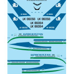 26decals 144-135 1/144 Uzbekistan Ilyushin Il-86 Laser Decal For Aircraft