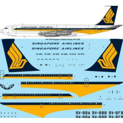 26decals 144-1358 1/144 Singapore Airlines Boeing 707-312b For Roden Laser Decal
