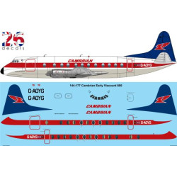 26decals 144-177 1/144 Cambrian Early Viscount 800 Laser Decal For Aircraft