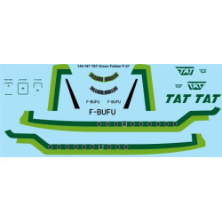 26decals 144-187 1/144 Tat Green Fokker F-27 Laser Decal For Aircraft