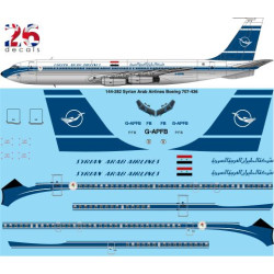 26decals 144-282 1/144 Syrian Arab Boeing 707-436 Laser Decal For Aircraft