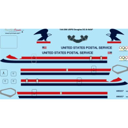 26decals 144-286 1/144 Usps Douglas Dc-8-50f Laser Decal For Aircraft