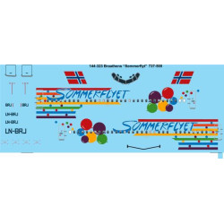26decals 144-323 1/144 Braathens Somerflyet Boeing 737-500 Laser Decal