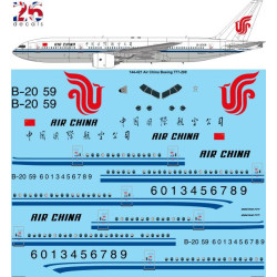 26decals 144-421 1/144 Air China Boeing 777-200 Laser Decal